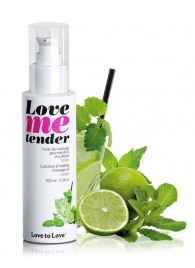 Съедобное согревающее массажное масло Love Me Tender Mojito с ароматом мохито - 100 мл. - Love to Love - купить с доставкой в Рубцовске