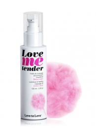 Съедобное согревающее массажное масло Love Me Tender Cotton Candy с ароматом сладкой ваты - 100 мл. - Love to Love - купить с доставкой в Рубцовске