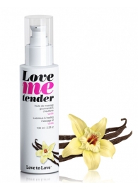 Съедобное согревающее массажное масло Love Me Tender Vanilla с ароматом ванили - 100 мл. - Love to Love - купить с доставкой в Рубцовске