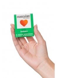 Презервативы анатомической формы Masculan Anatomic - 3 шт. - Masculan - купить с доставкой в Рубцовске