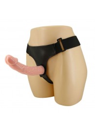 Гладкий фаллоимитатор с крупной головкой на ремешках - 19,7 см. - Baile - купить с доставкой в Рубцовске