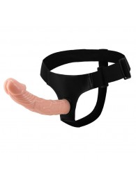 Гладкий фаллоимитатор с крупной головкой на ремешках - 19,7 см. - Baile - купить с доставкой в Рубцовске