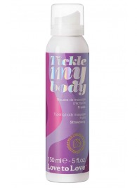 Массажная хрустящая пенка Tickle My Body Strawberry с ароматом клубники - 150 мл. - Love to Love - купить с доставкой в Рубцовске