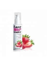 Съедобное согревающее массажное масло Love Me Tender Strawberry с ароматом клубники - 100 мл. - Love to Love - купить с доставкой в Рубцовске