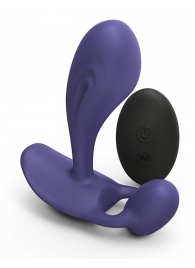 Темно-синий вибромассажер Witty P G Vibrator with Remote Control - Love to Love - в Рубцовске купить с доставкой