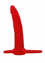 Красная насадка на пенис для двойного проникновения Black Red - 16,5 см. - ToyFa - купить с доставкой в Рубцовске