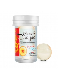 Интимный гель Esferas do Dragao Hot Ball с охлаждающе-разогревающим эффектом (2 шарика по 3 гр.) - HotFlowers - купить с доставкой в Рубцовске