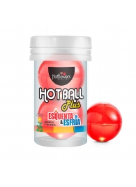Лубрикант на масляной основе Hot Ball Plus с охлаждающе-разогревающим эффектом (2 шарика по 3 гр.) - HotFlowers - купить с доставкой в Рубцовске