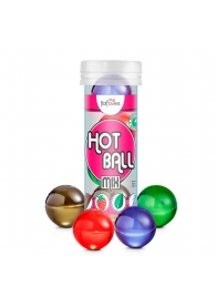 Ароматизированный лубрикант Hot Ball Mix на масляной основе (4 шарика по 3 гр.) - HotFlowers - купить с доставкой в Рубцовске
