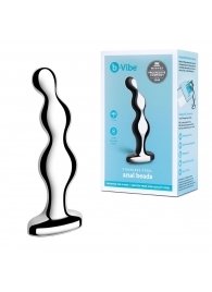 Стальной анальный фаллоимитатор для простаты Stainless Steel Anal Beads - 13 см. - b-Vibe - в Рубцовске купить с доставкой