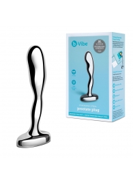 Стальной стимулятор простаты Stainless Steel Prostate Plug - 11,5 см. - b-Vibe - в Рубцовске купить с доставкой