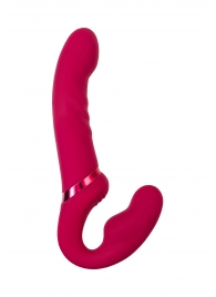 Малиновый безремневой страпон Lapis - 23 см. - Lovense - купить с доставкой в Рубцовске