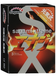 Презервативы Sagami Xtreme ENERGY с ароматом энергетика - 3 шт. - Sagami - купить с доставкой в Рубцовске