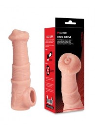Телесная фантазийная насадка на член Cock Sleeve Size M - KOKOS - в Рубцовске купить с доставкой