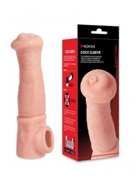 Телесная фантазийная насадка на член Cock Sleeve Size L - KOKOS - в Рубцовске купить с доставкой