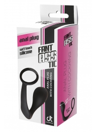 Черное эрекционное кольцо с анальной пробкой Anal Plug With Cockring - Dream Toys - в Рубцовске купить с доставкой