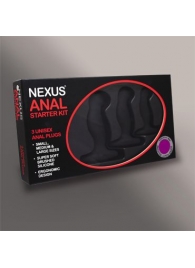 Набор из 3 массажеров простаты чёрного цвета NEXUS ANAL STARTER KIT - Nexus Range - в Рубцовске купить с доставкой