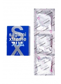 Розовые презервативы Sagami Xtreme FEEL FIT 3D - 3 шт. - Sagami - купить с доставкой в Рубцовске