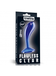 Синяя анальная втулка Flawless Clear Prostate Plug 6.0 - 15 см. - Lovetoy - в Рубцовске купить с доставкой