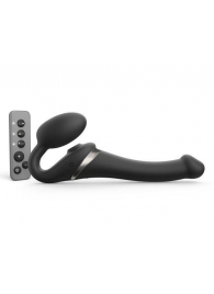 Черный безремневой страпон Multi Orgasm Size S с клиторальной стимуляцией - Strap-on-me - купить с доставкой в Рубцовске