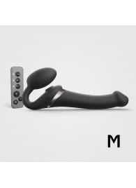 Черный безремневой страпон Multi Orgasm Size M с клиторальной стимуляцией - Strap-on-me - купить с доставкой в Рубцовске
