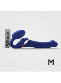Синий безремневой страпон Multi Orgasm Size M с клиторальной стимуляцией - Strap-on-me - купить с доставкой в Рубцовске
