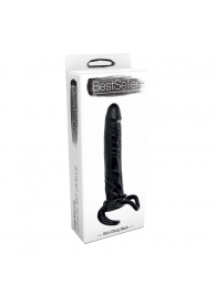 Чёрная насадка-фаллос для двойного проникновения INFLATABLE DILDO SLIM DONG  - 13,5 см. - Toyz4lovers - в Рубцовске купить с доставкой