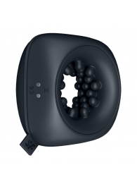 Черный мужской вибромассажер Ring Stroker - Satisfyer - в Рубцовске купить с доставкой