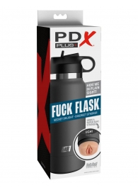 Серый мастурбатор в виде бутылки F*ck Flask - Pipedream - в Рубцовске купить с доставкой
