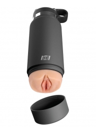 Серый мастурбатор в виде бутылки F*ck Flask - Pipedream - в Рубцовске купить с доставкой