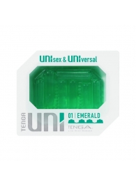 Зеленый мастурбатор-стимулятор Tenga Uni Emerald - Tenga - в Рубцовске купить с доставкой