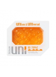 Оранжевый мастурбатор-стимулятор Tenga Uni Topaz - Tenga - в Рубцовске купить с доставкой