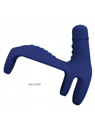 Синяя вибронасадка на пенис Vibrating Penis Sling - Baile - в Рубцовске купить с доставкой