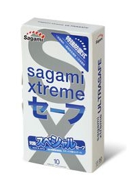 Презервативы Sagami Xtreme Ultrasafe с двойным количеством смазки - 10 шт. - Sagami - купить с доставкой в Рубцовске