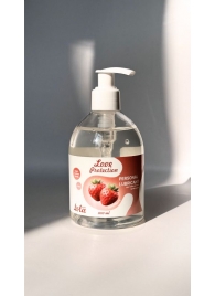 Лубрикант на водной снове Love Protection Strawberry с ароматом клубники - 300 мл. - Lola Games - купить с доставкой в Рубцовске