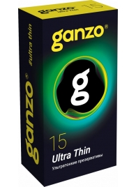 Прозрачные ультратонкие презервативы Ganzo Ultra thin - 15 шт. - Ganzo - купить с доставкой в Рубцовске