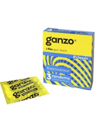 Классические презервативы с обильной смазкой Ganzo Classic - 3 шт. - Ganzo - купить с доставкой в Рубцовске