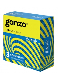 Классические презервативы с обильной смазкой Ganzo Classic - 3 шт. - Ganzo - купить с доставкой в Рубцовске