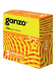 Ароматизированные презервативы Ganzo Juice - 3 шт. - Ganzo - купить с доставкой в Рубцовске