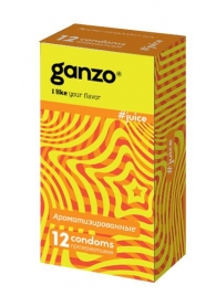 Ароматизированные презервативы Ganzo Juice - 12 шт. - Ganzo - купить с доставкой в Рубцовске