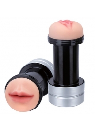 Двусторонний мастурбатор REALSTUFF 2 IN 1 HUMMER MOUTH   VAGINA - ротик и вагина - Dream Toys - в Рубцовске купить с доставкой