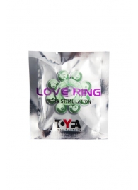 Зеленое эрекционное кольцо-цветок - Toyfa Basic - в Рубцовске купить с доставкой