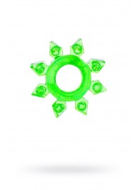 Зеленое эрекционное кольцо-звезда - Toyfa Basic - в Рубцовске купить с доставкой