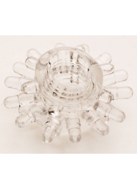 Прозрачное гелевое эрекционное кольцо с шипиками - Toyfa Basic - в Рубцовске купить с доставкой