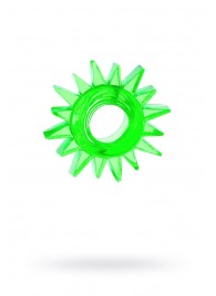 Зеленое эрекционное кольцо-солнце - Toyfa Basic - в Рубцовске купить с доставкой