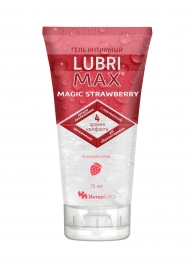 Интимный гель-смазка на водной основе Lubrimax Magic Strawberry - 75 мл. - ИнтелБИО - купить с доставкой в Рубцовске