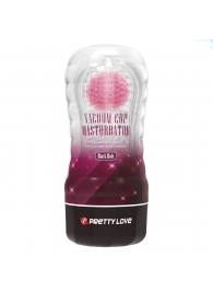 Прозрачный текстурированный мастурбатор Vacuum Cup Masturbator Black Hole - Baile - в Рубцовске купить с доставкой