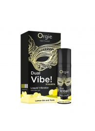 Съедобный жидкий вибратор Dual Vibe! со вкусом лимонного джина с тоником - 15 мл. - ORGIE - купить с доставкой в Рубцовске