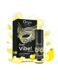 Съедобный жидкий вибратор Dual Vibe! со вкусом лимонного джина с тоником - 15 мл. - ORGIE - купить с доставкой в Рубцовске