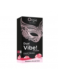 Съедобный жидкий вибратор Dual Vibe! со вкусом клубничного джина с тоником - 15 мл. - ORGIE - купить с доставкой в Рубцовске
